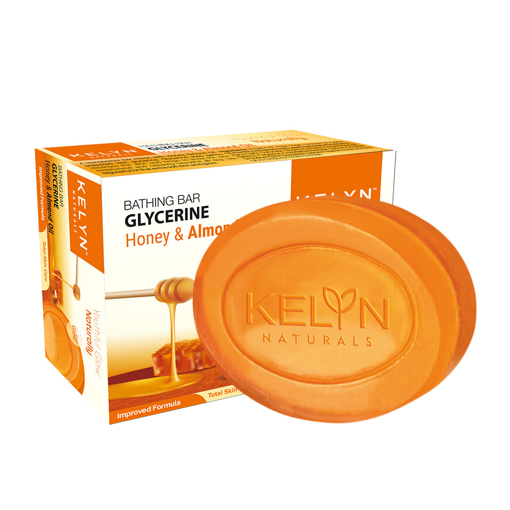 Kelyn Glycerine Almond Oil & Honey Bathing Soap (Pack of 4) – 75g each