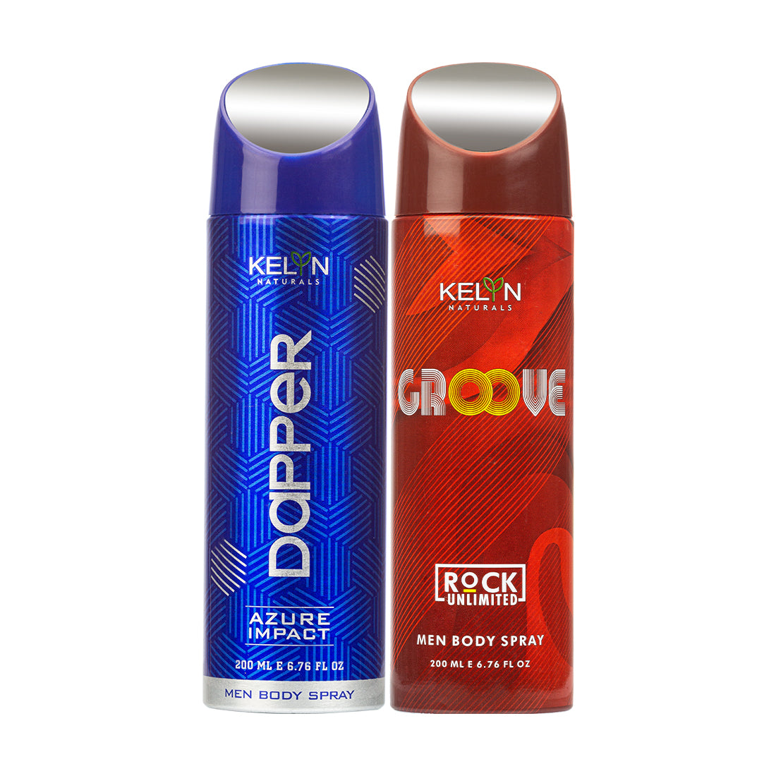 Groove, Dapper Deodorant for Men Body Spray (Pack of 2) 200 ml each