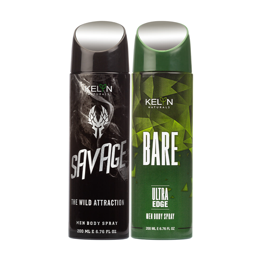 Savage, Bare Deodorant for Men Body Spray (Pack of 2) 200 ml each