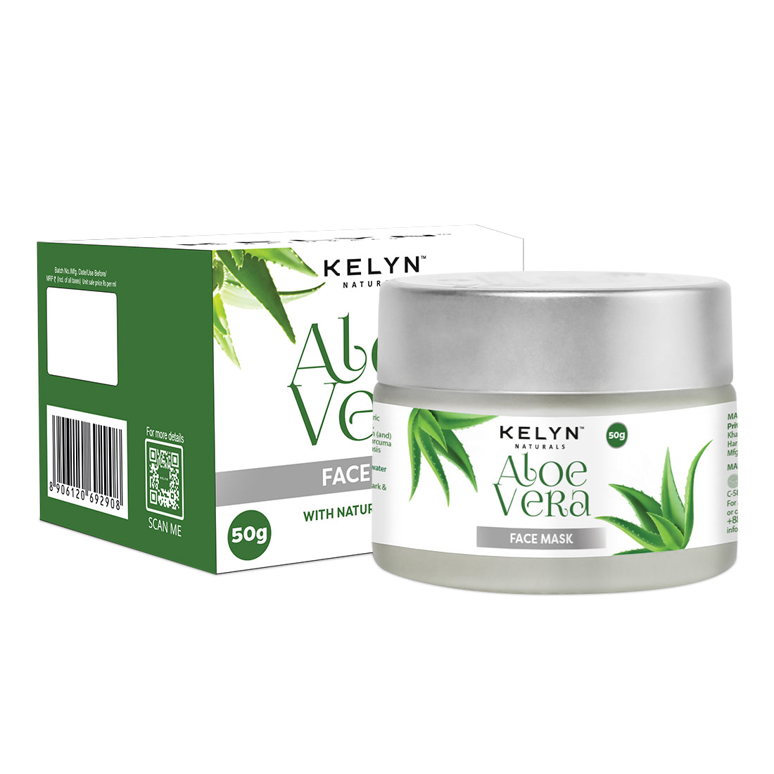 Aloe Vera Face Mask with Natural Extracts – 50g