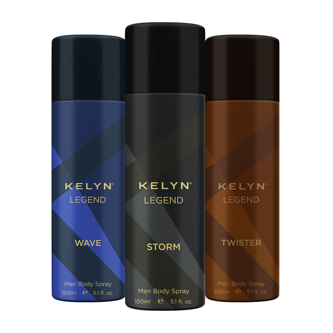 Legend Storm, Twister, Wave Combo Deodorant for Men Body Spray (Pack of 3) 150 ml each