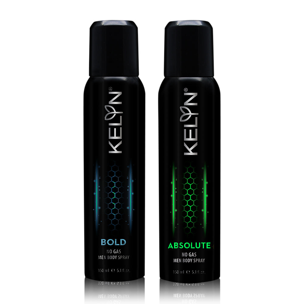 Absolute, Bold No Gas Deodorant Combo For Men (Pack of 2) 150 ml each