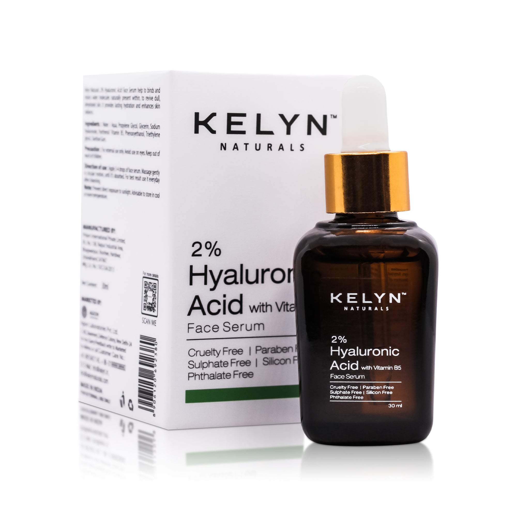 2% Hyaluronic Acid Face Serum with Vitamin B5, 30ml