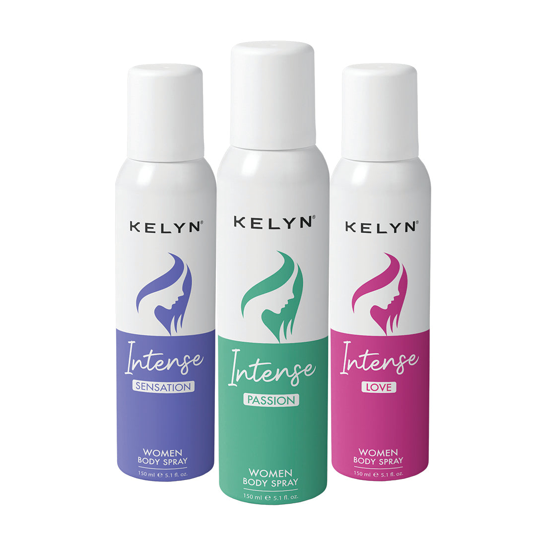 Love, Sensation, Passion Deodorant for Women Body Spray (Pack of 3) 150 ml each