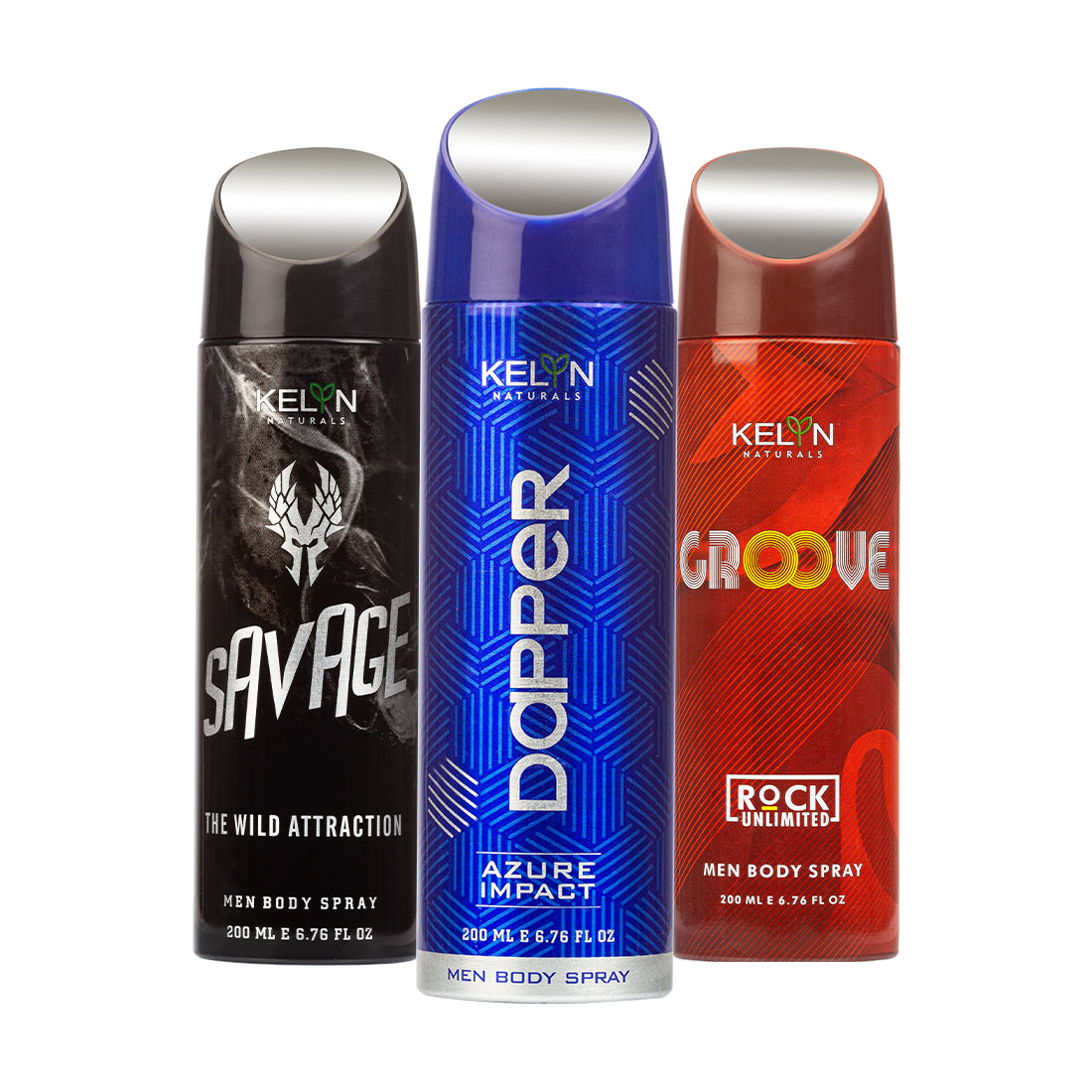 Savage, Groove, Dapper Deodorant for Men Body Spray (Pack of 3) 200 ml each