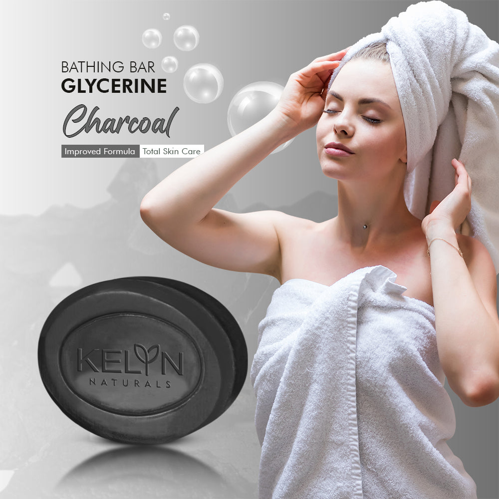 Kelyn Glycerine Charcoal Bathing Soap (Pack of 6) – 75g each