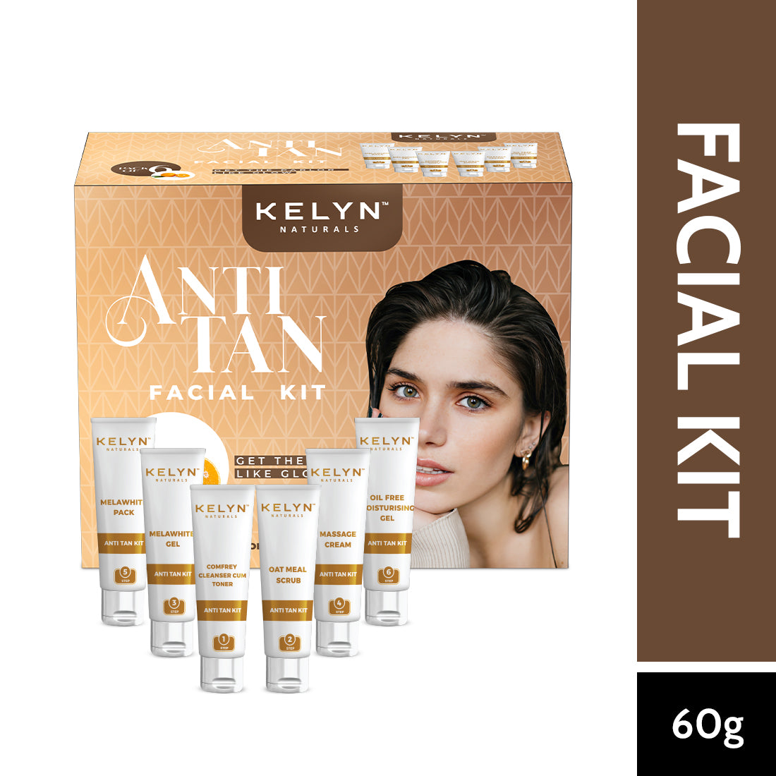 Kelyn Anti Tan Facial Kit (Pack of 6) - 60g