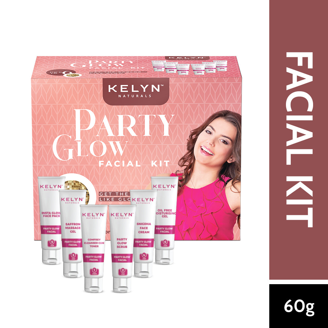 Kelyn Party Glow Facial Kit (Pack of 6) - 60g