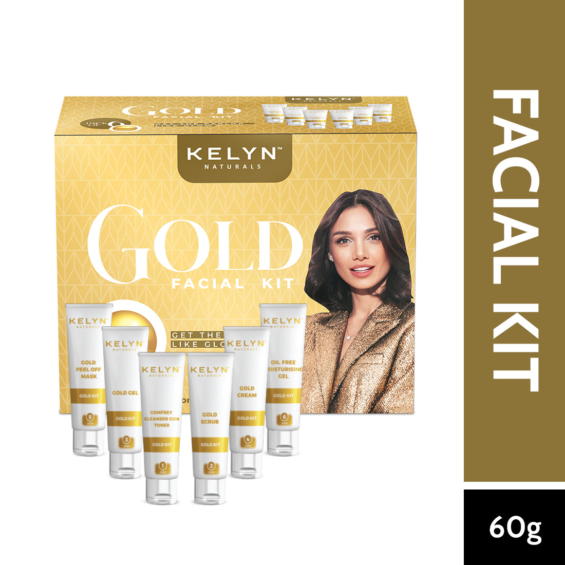 Kelyn Gold Facial Kit (Pack of 6) - 60g