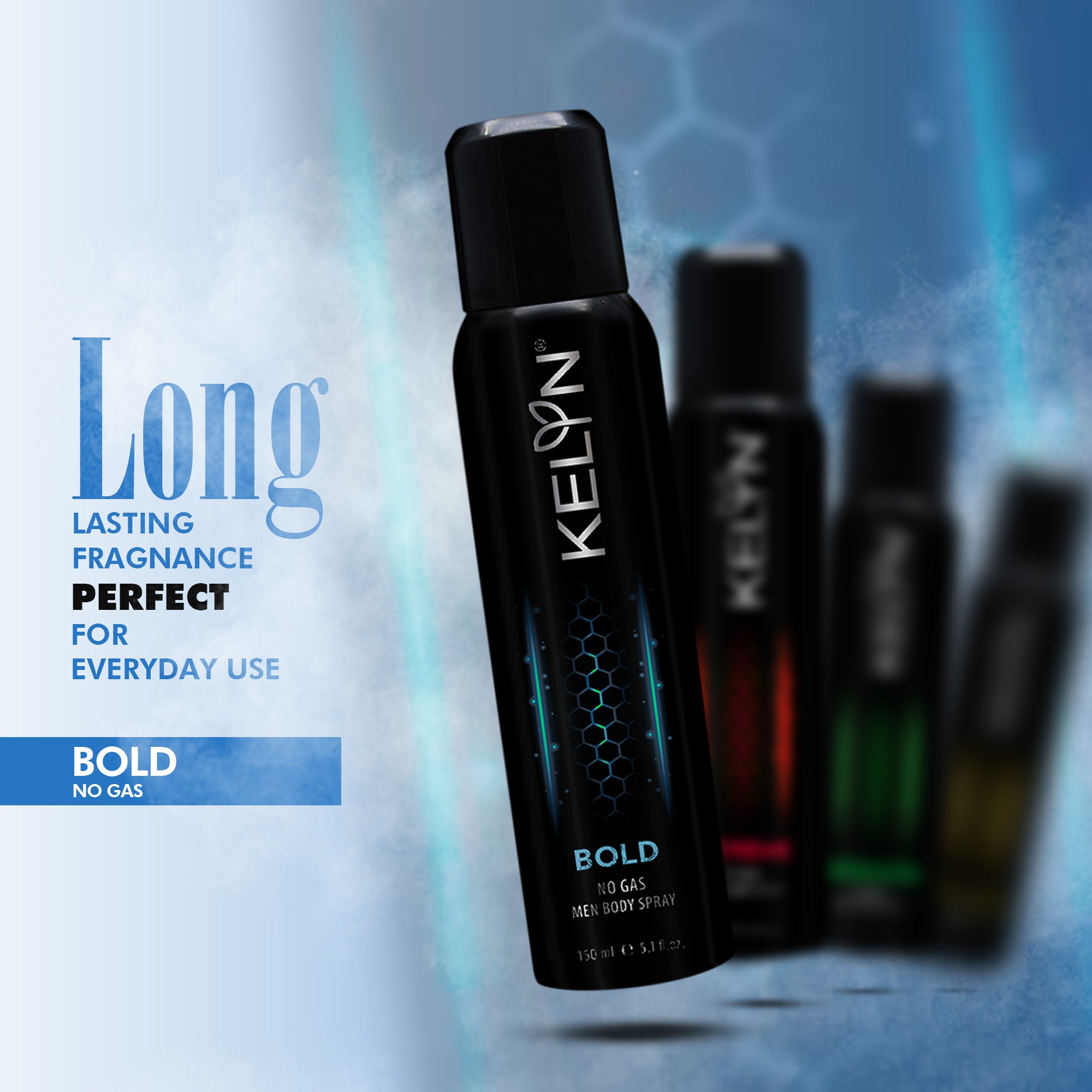 Bold No Gas Deodorant For Men Body Spray, 150 ml