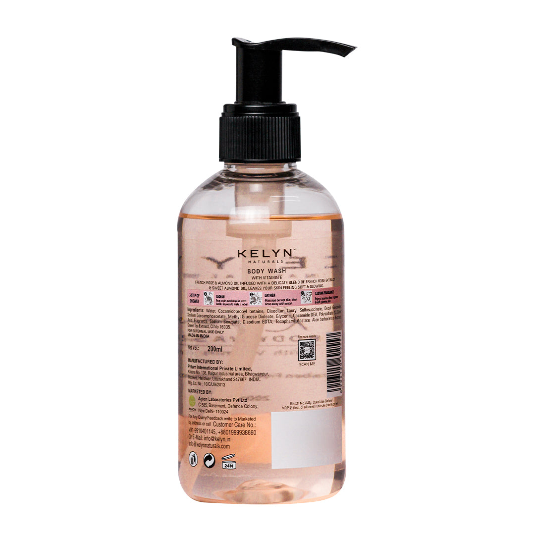 Rose Body Wash with Vitamin E – 200ml