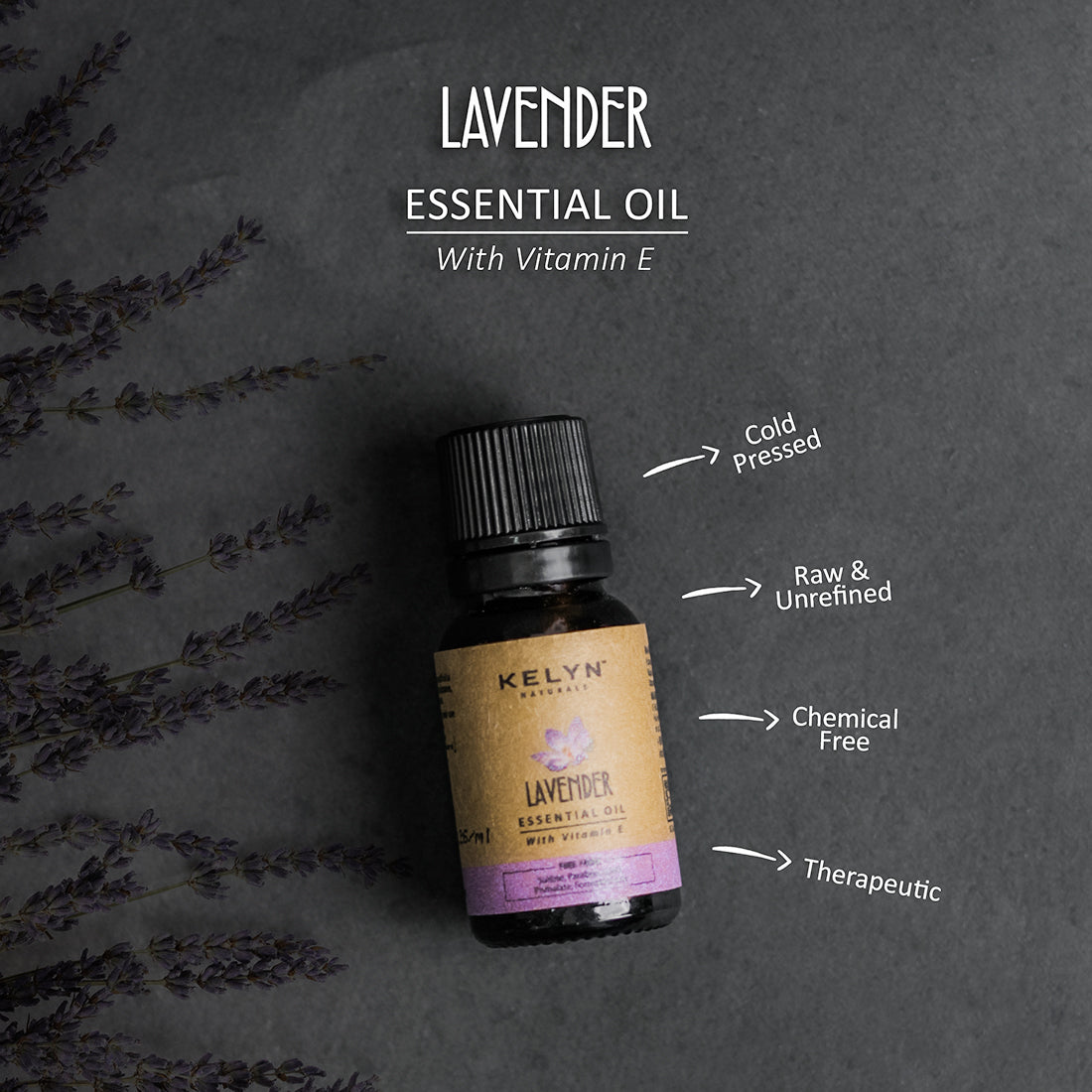 Kelyn Lavender Essential Oil with Vitamin E - 15ml