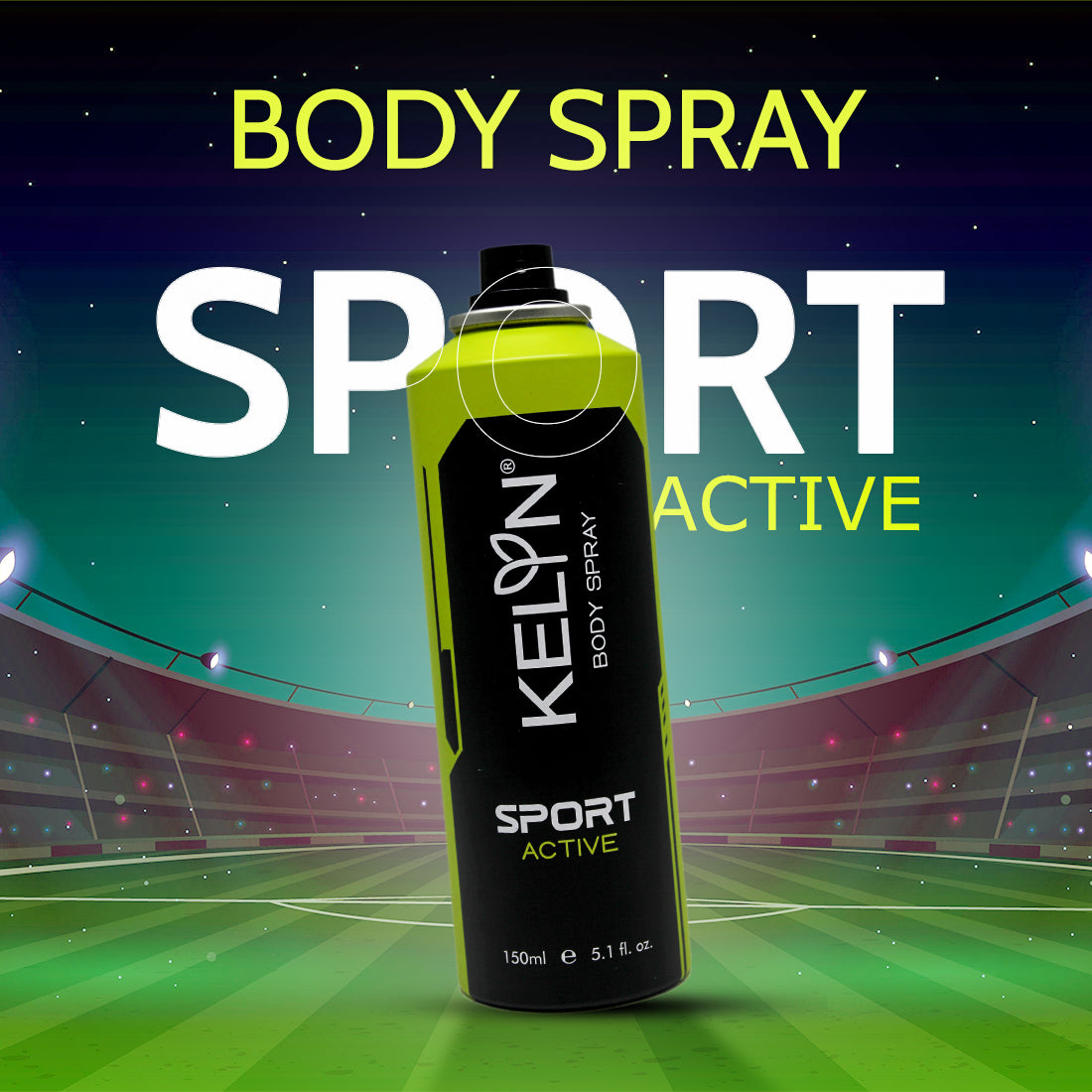 Sports Active, Rush, Intense Deodorants Body Spray (Pack of 3) 150ml each