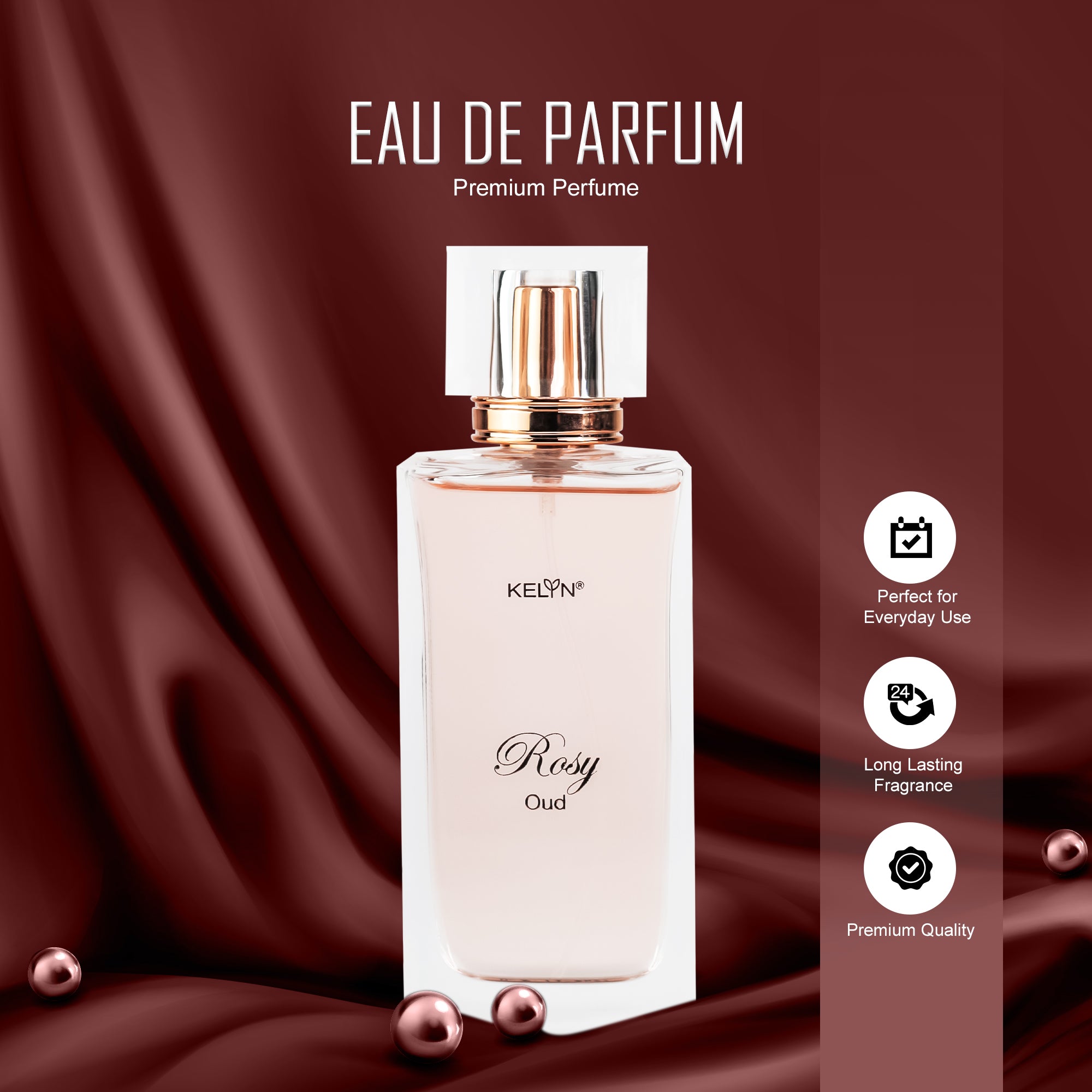 EDP Perfume for Women – Rosy Oud, 100ml