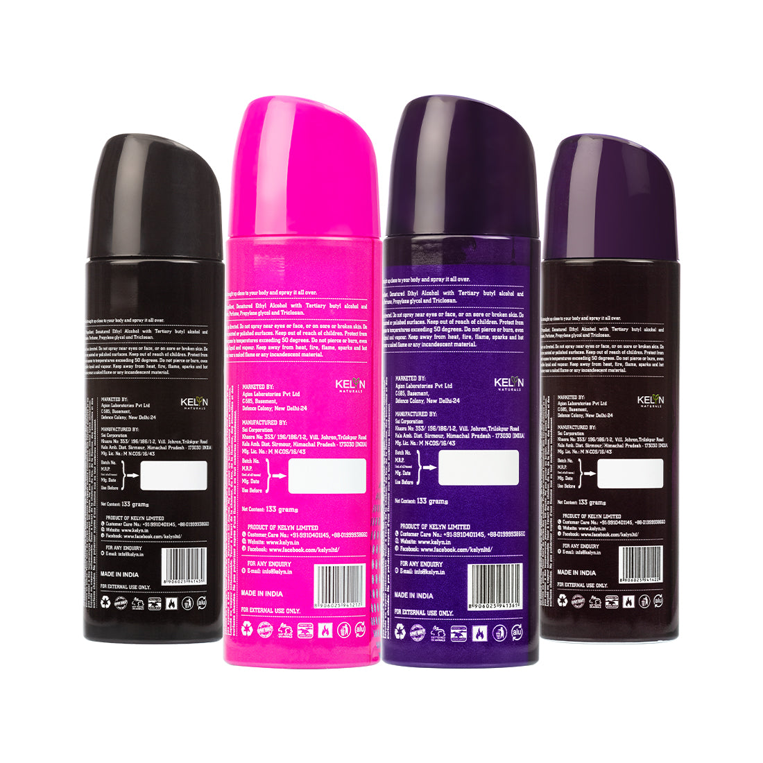 Gossip, Babe, Scoop, Goddess Deodorant for Women Body Spray (Pack of 4) 200 ml each