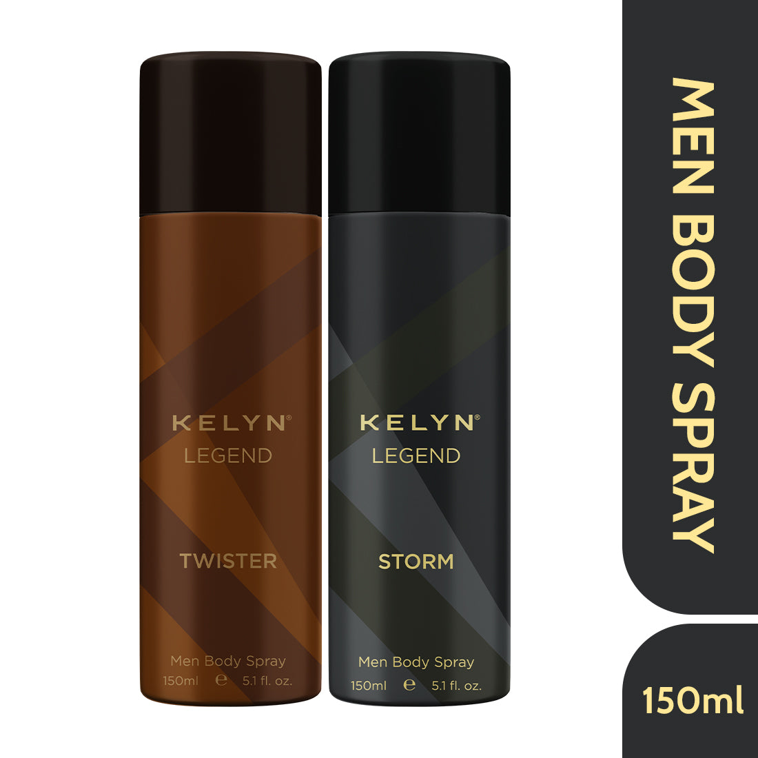 Legend Storm, Twister Deodorant for Men Body Spray (Pack of 2) 150ml each