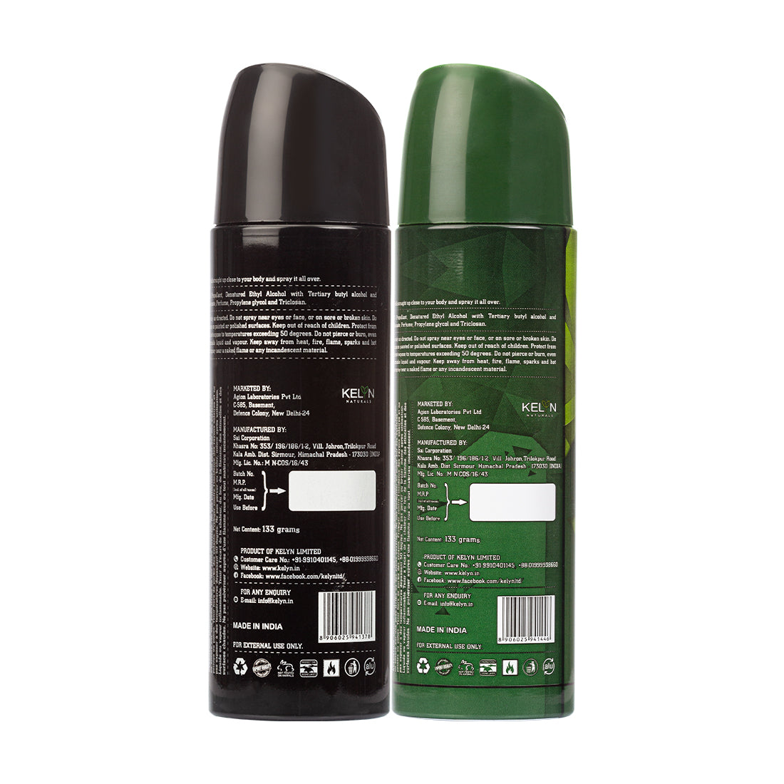 Savage, Bare Deodorant for Men Body Spray (Pack of 2) 200 ml each