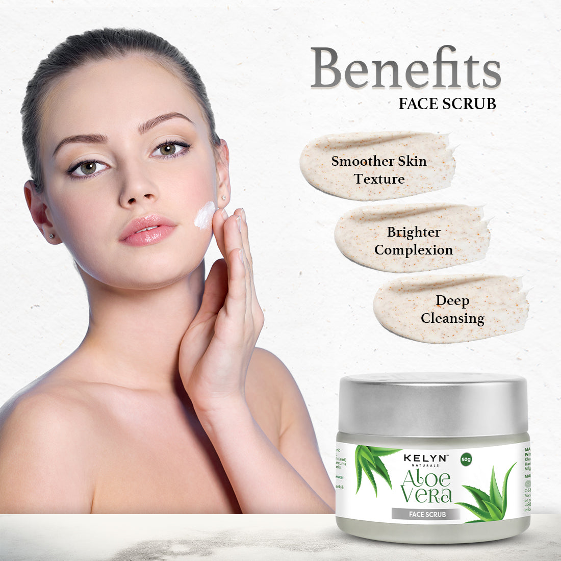 Aloe Vera Face Scrub with Natural Extracts – 50g