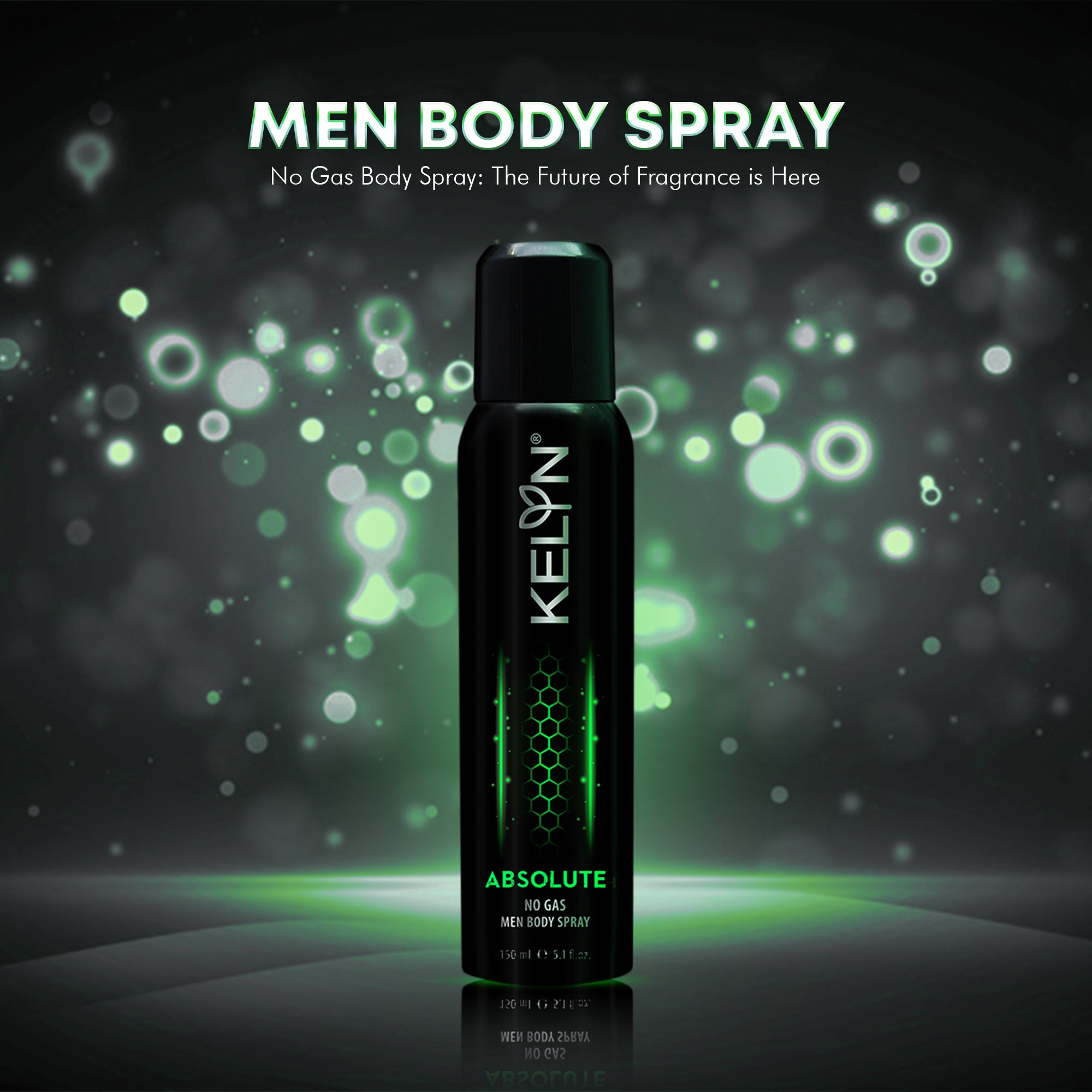 Absolute No Gas Deodorant For Men Body Spray, 150 ml