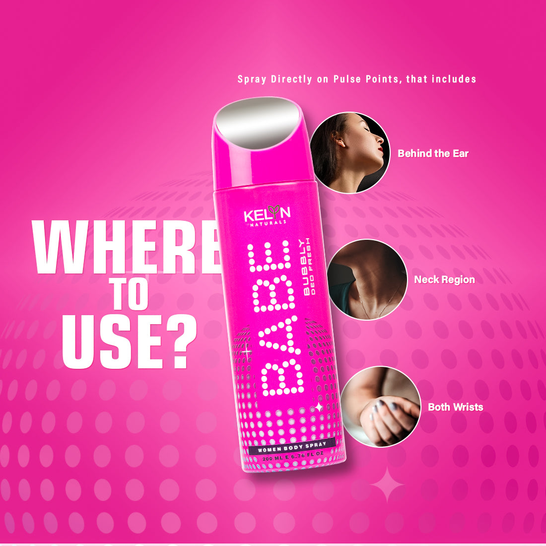 Goddess, Babe, Scoop Deodorant for Women Body Spray (Pack of 3) 200 ml each