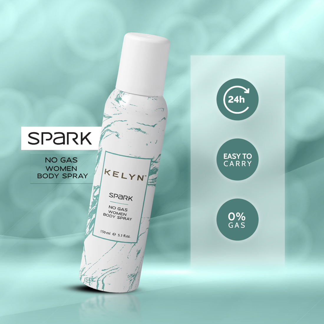 Spark No Gas Deodorant for Women Body Spray, 150 ml