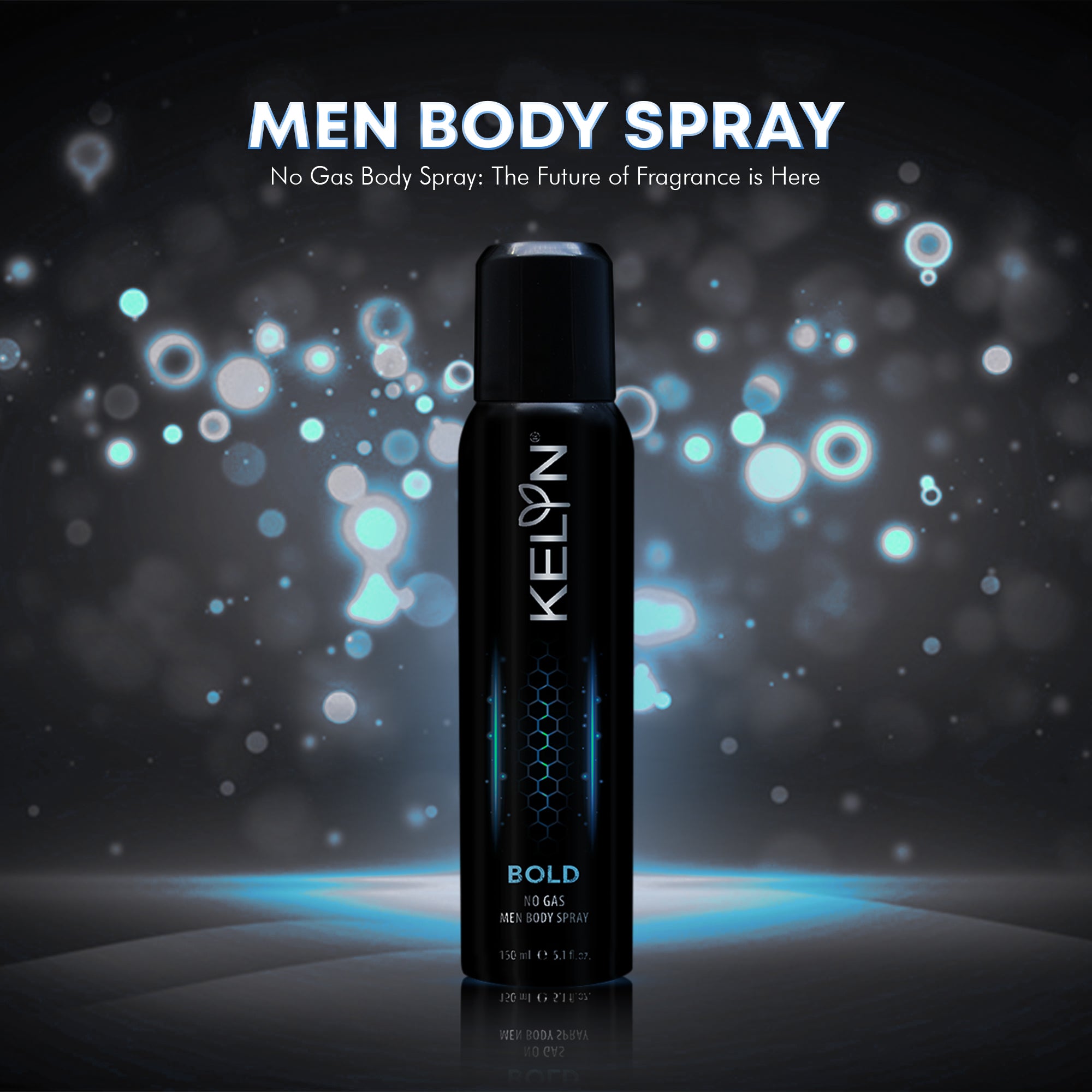 Bold No Gas Deodorant For Men Body Spray, 150 ml