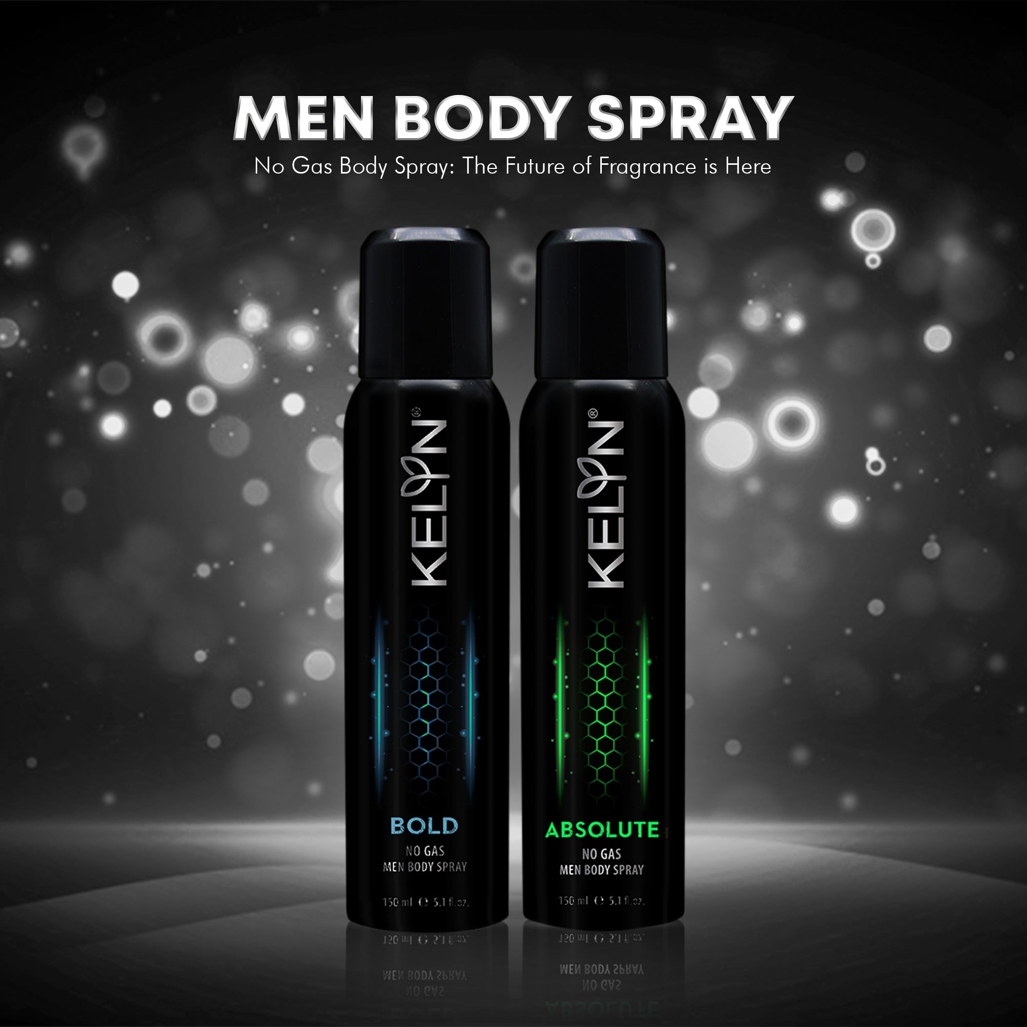 Absolute, Bold No Gas Deodorant Combo For Men (Pack of 2) 150 ml each