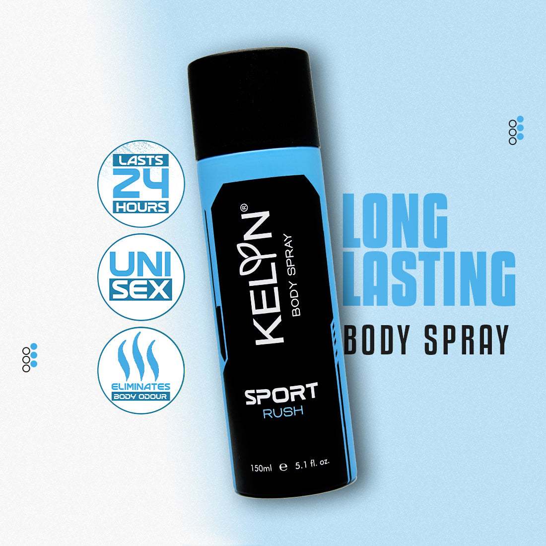 Sports Rush Deodorant Body Spray, 150 ml