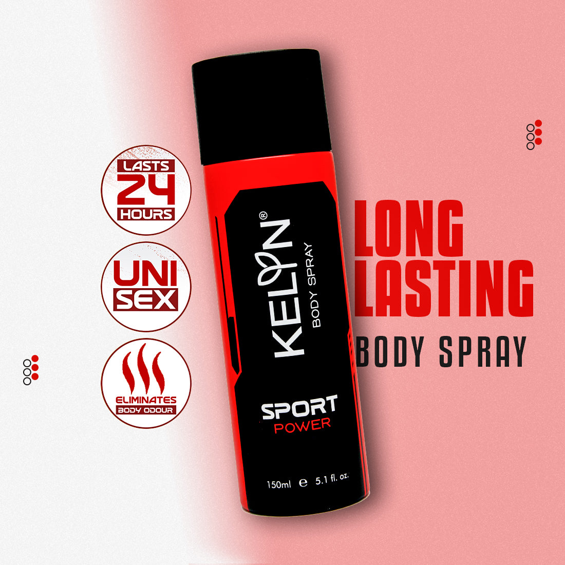 Sports Power Deodorant Body Spray, 150 ml