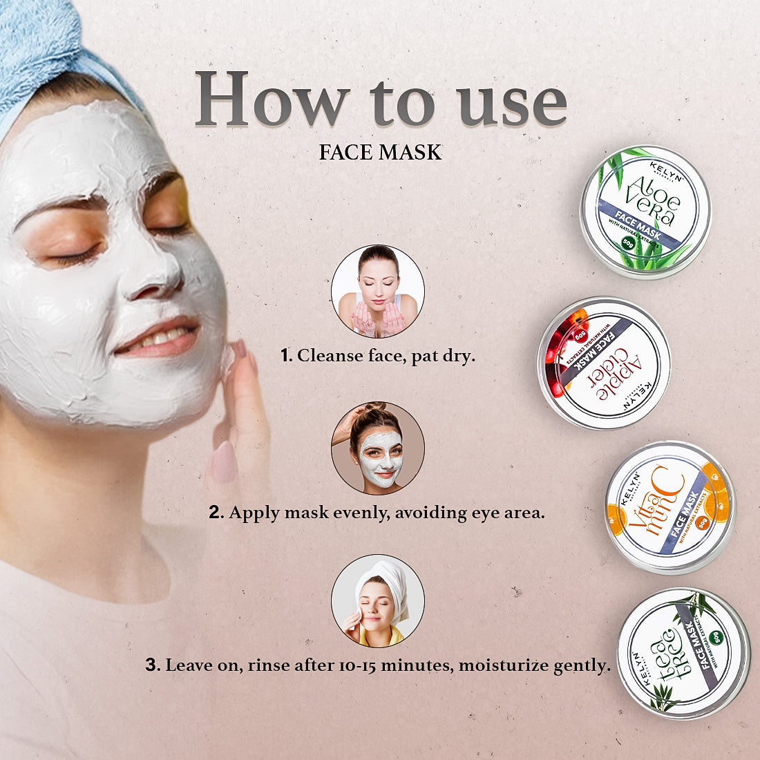 Aloe Vera Face Mask with Natural Extracts – 50g