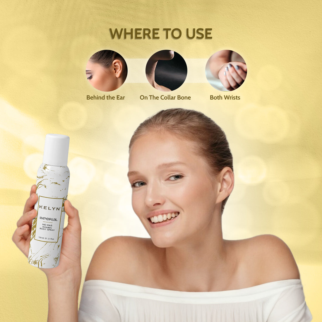 Imperial No Gas Deodorant for Women Body Spray, 150 ml