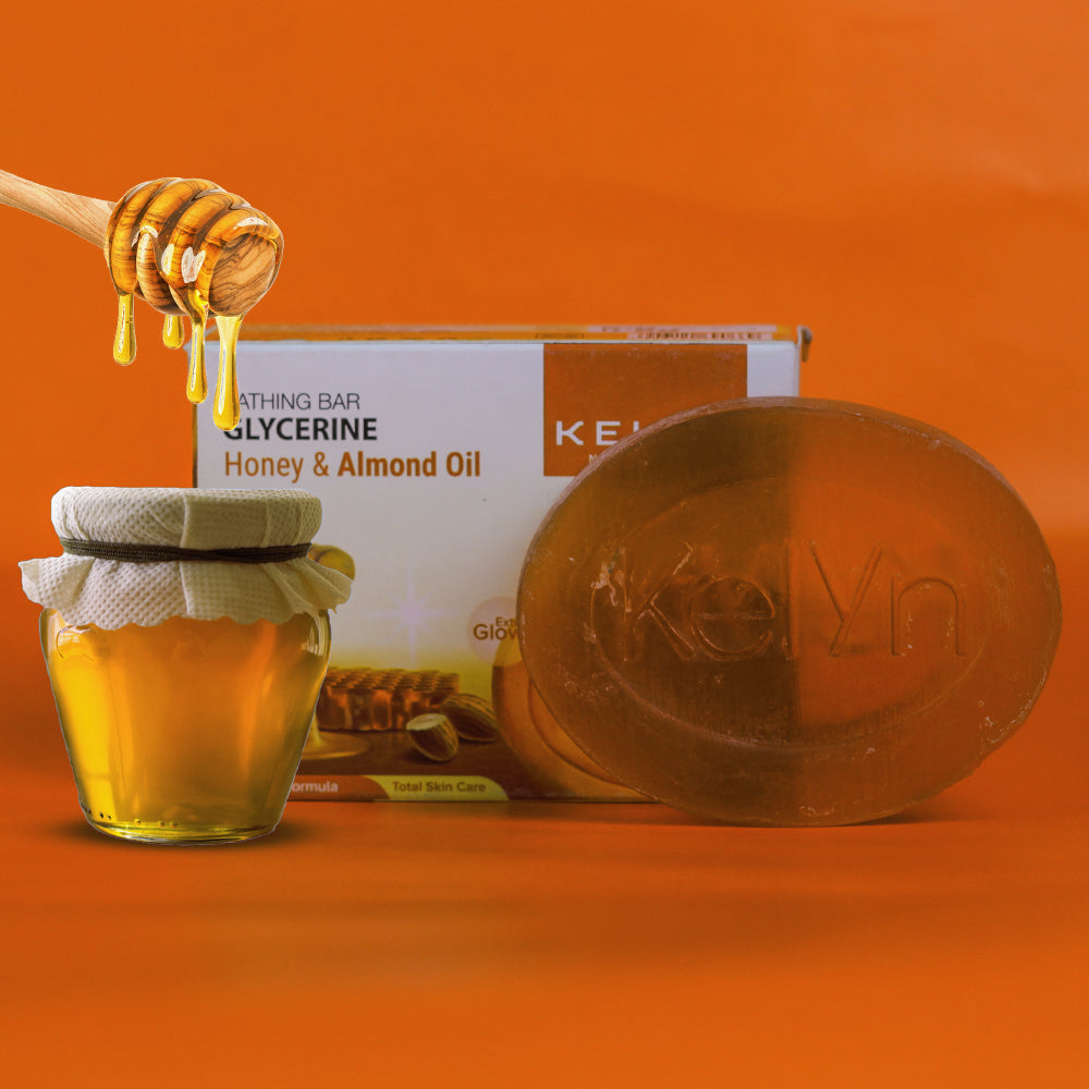 Kelyn Glycerine Almond Oil & Honey Bathing Soap (Pack of 4) – 75g each