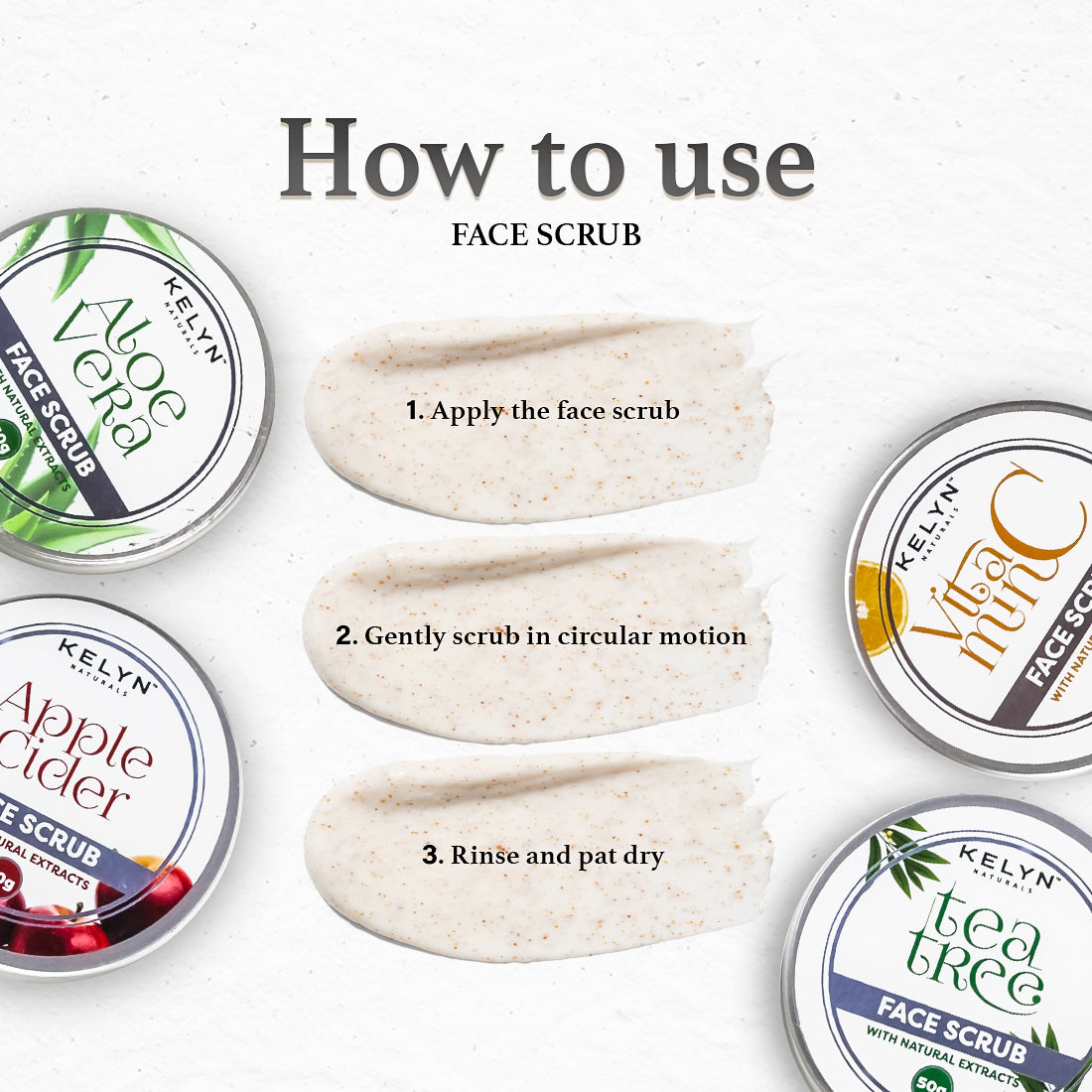 Apple Cider Face Scrub with Natural Extracts – 50g