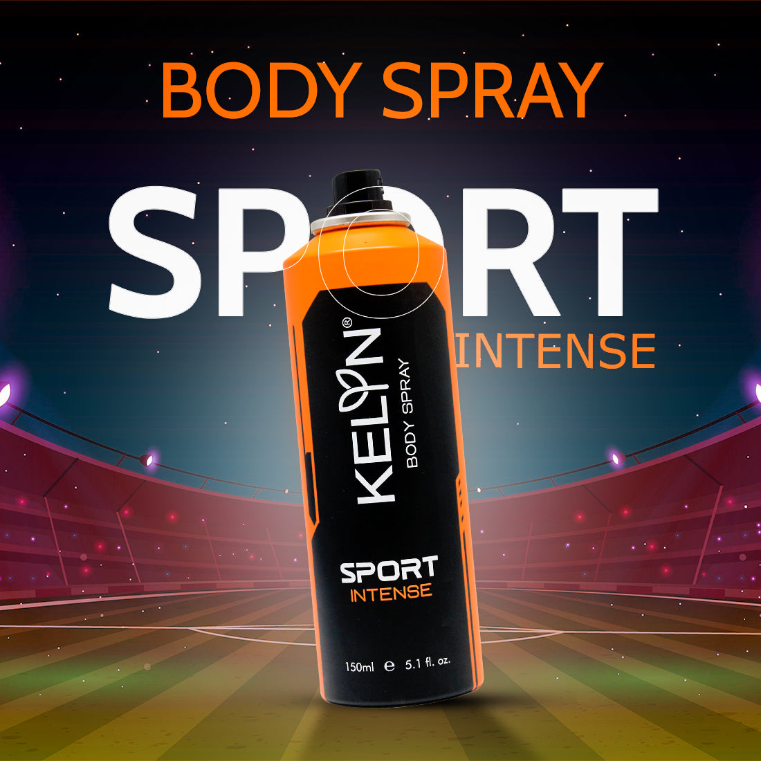 Sports Active, Rush, Intense Deodorants Body Spray (Pack of 3) 150ml each