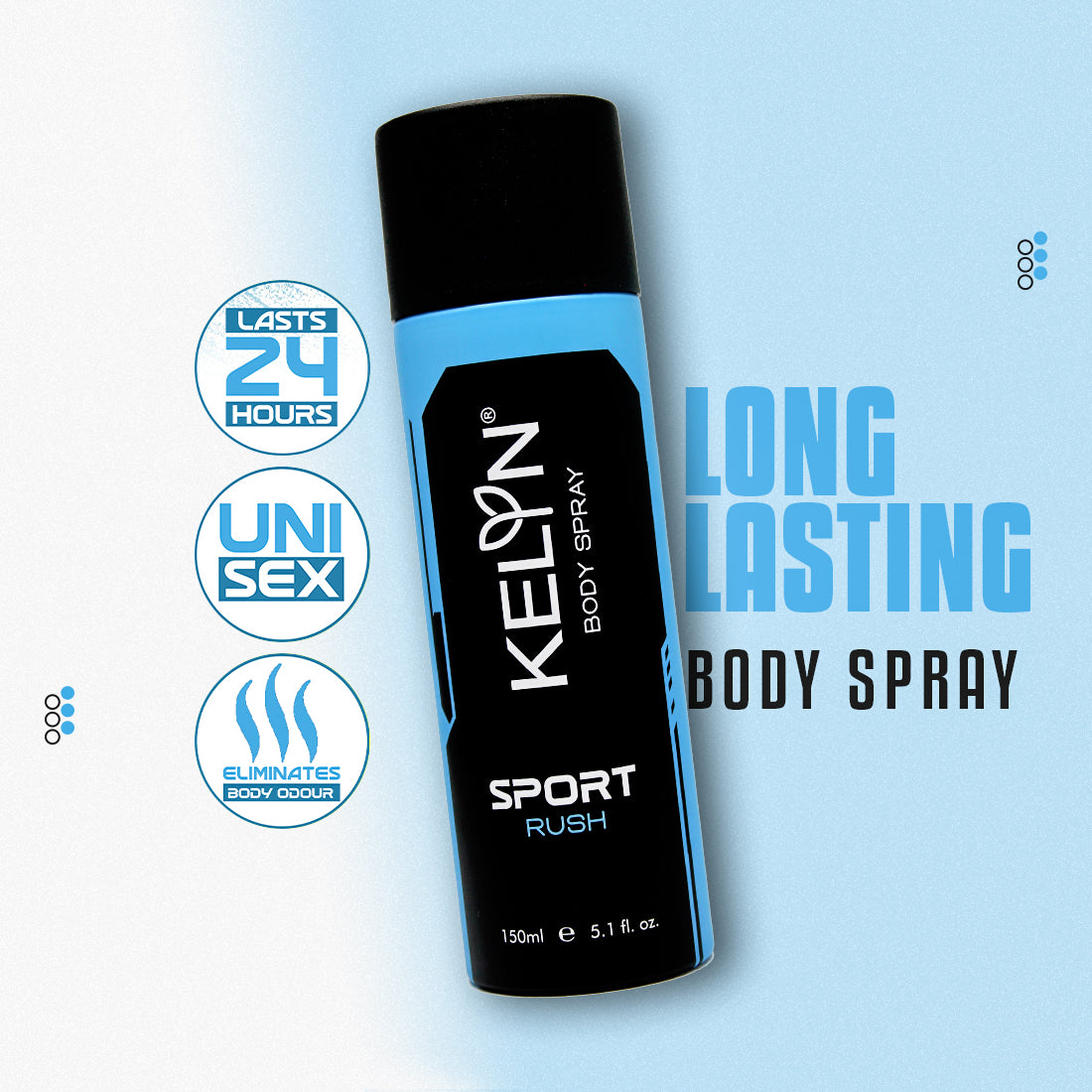 Sports Rush, Intense Deodorants Combo Body Spray (Pack of 2) 150ml each