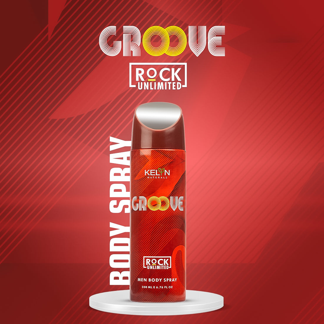 Groove Deodorant for Men Body Spray, 200 ml