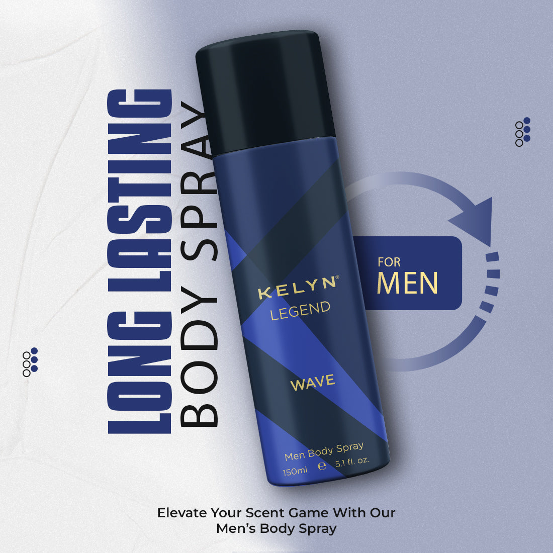 Legend Wave Deodorant for Men Body Spray, 150 ml