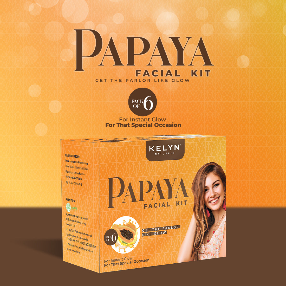 Kelyn Papaya Facial Kit (Pack of 6) - 60g