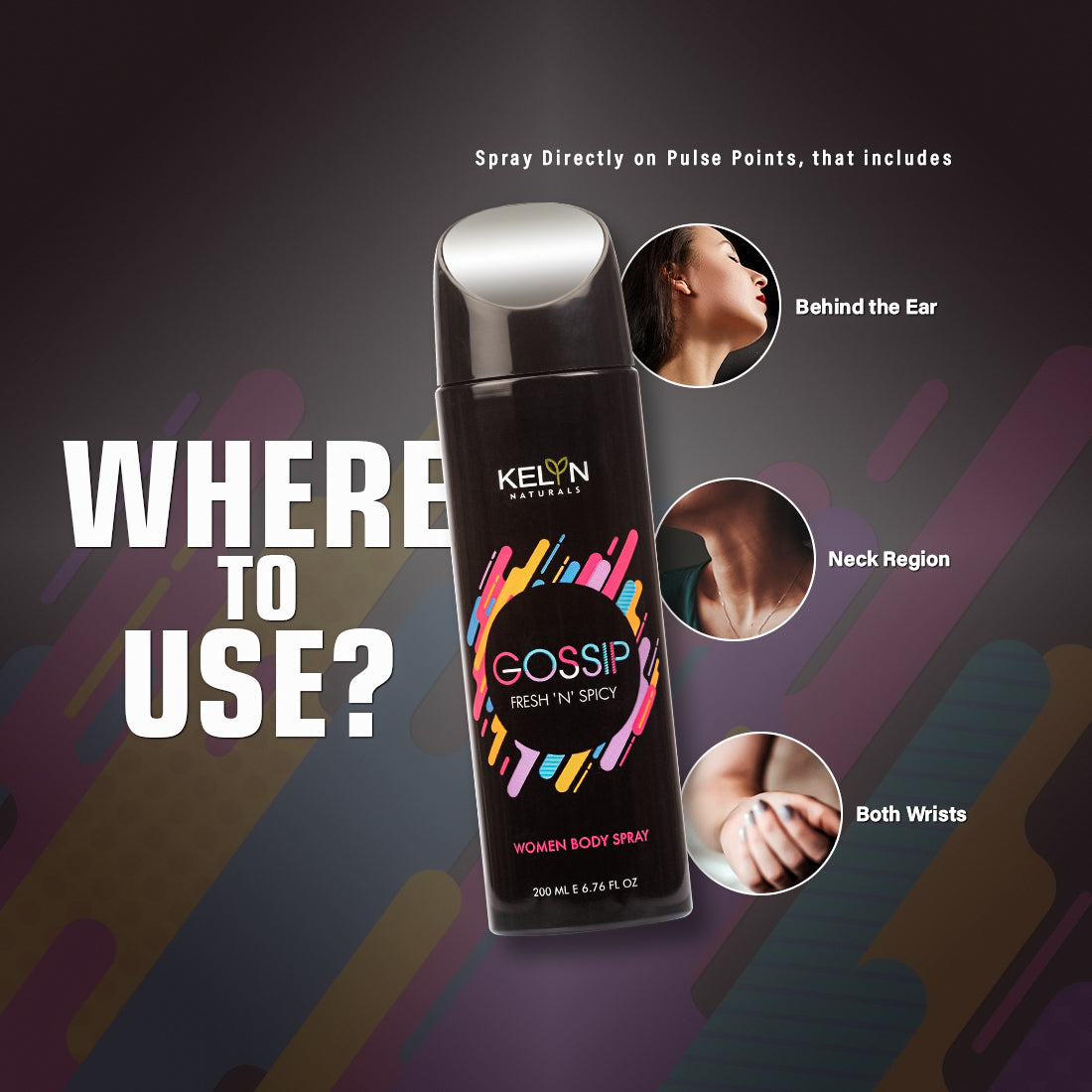 Gossip, Scoop Deodorant for Women Body Spray (Pack of 2) 200 ml each