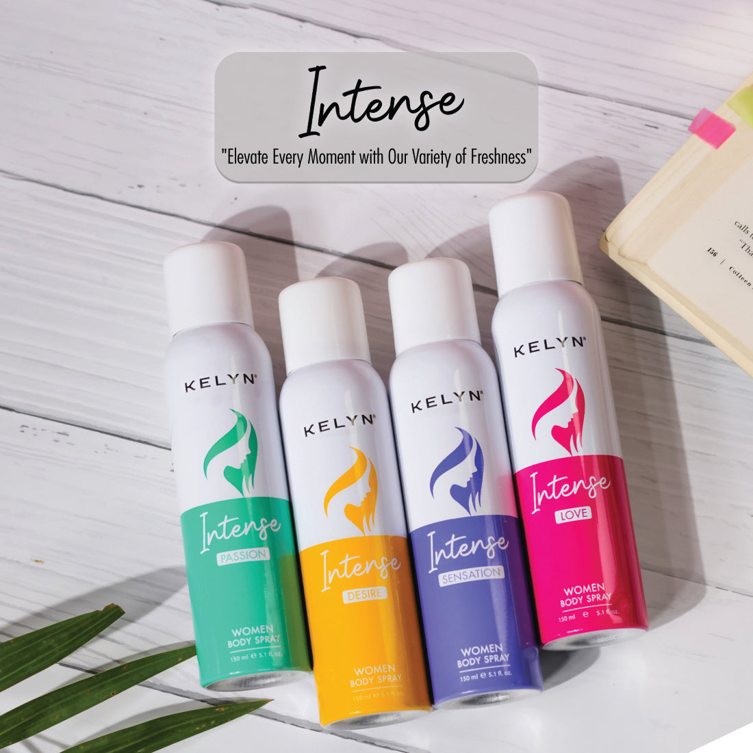 Intense Love, Sensation Deodorant for Women Body Spray (Pack of 2) 150 ml each