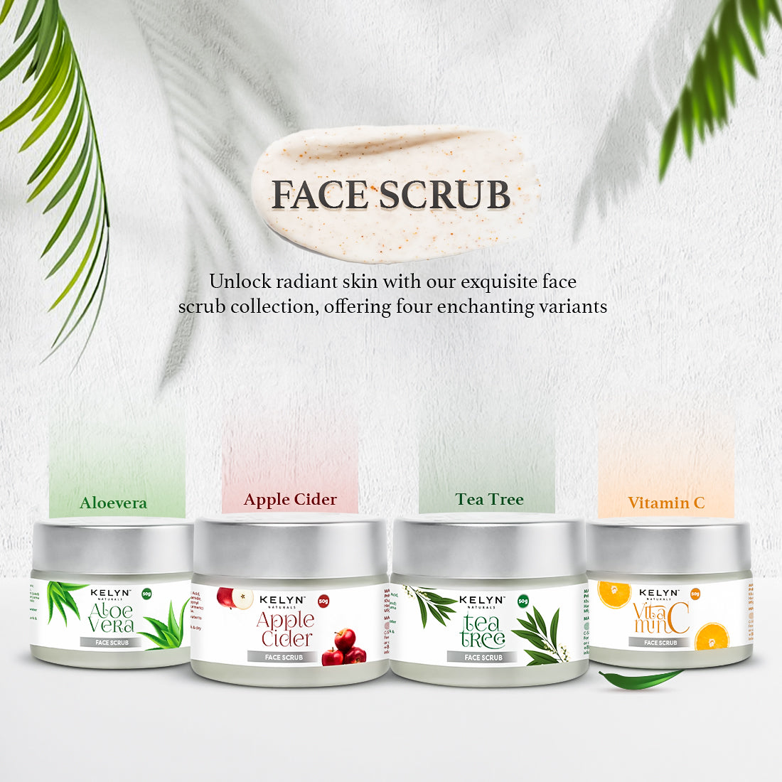 Aloe Vera Face Scrub with Natural Extracts – 50g