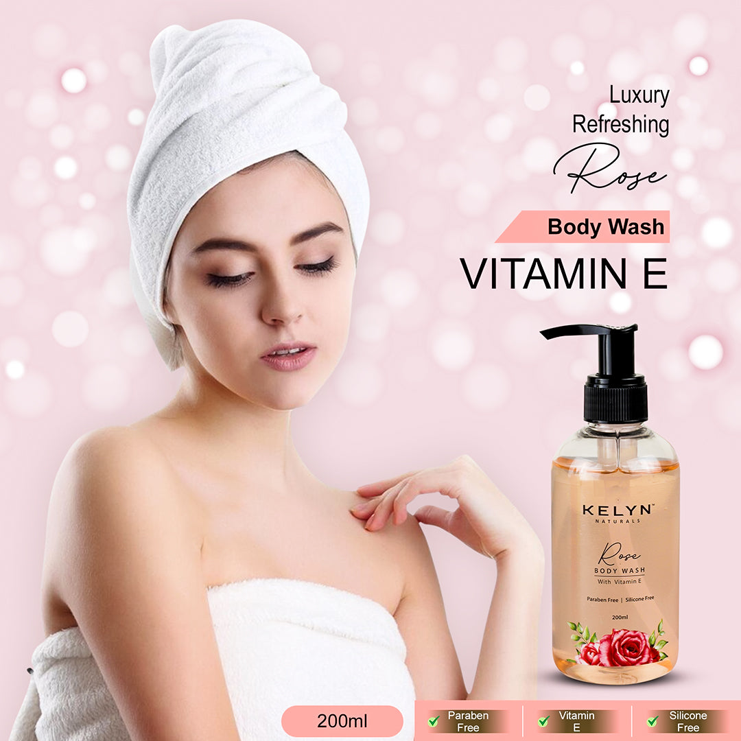 Rose Body Wash with Vitamin E – 200ml