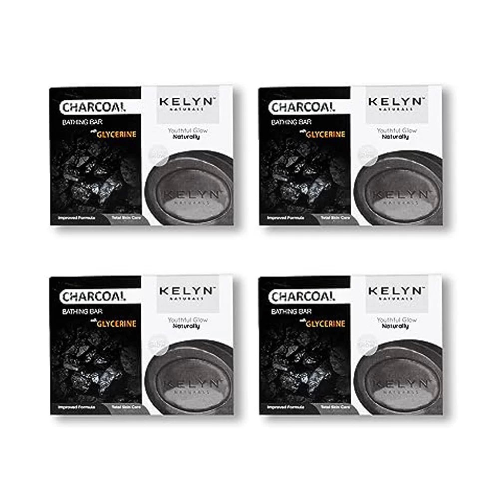 Kelyn Glycerine Charcoal Bathing Soap (Pack of 6) – 75g each