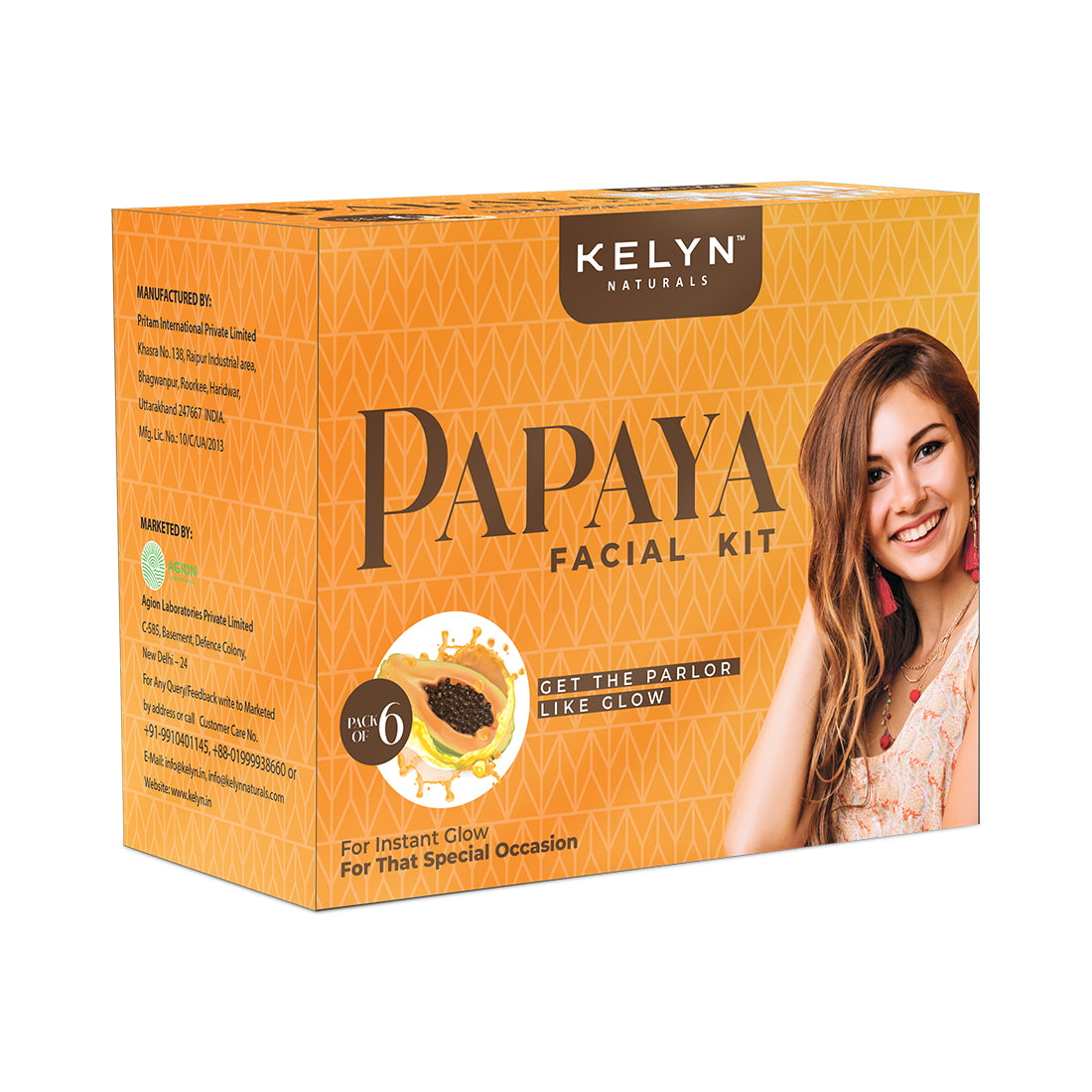 Kelyn Papaya Facial Kit (Pack of 6) - 60g