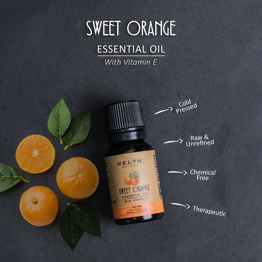 Kelyn Sweet Orange Essential Oil with Vitamin E - 15ml