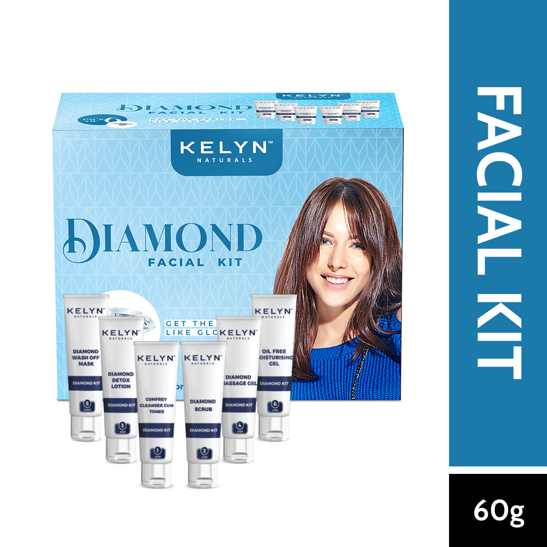 Kelyn Diamond Facial Kit (Pack of 6) - 60g