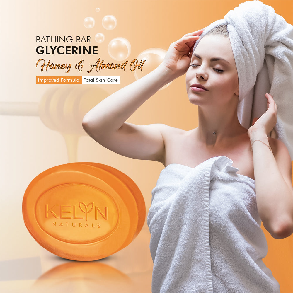 Kelyn Glycerine Honey & Almond Oil Bathing Soap (Pack of 6) – 75g each