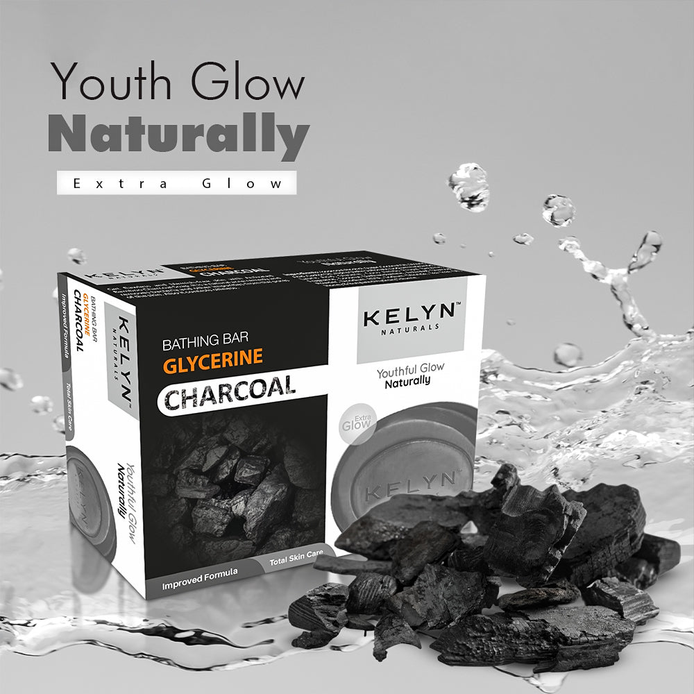 Kelyn Glycerine Charcoal Bathing Soap (Pack of 4) – 75g each