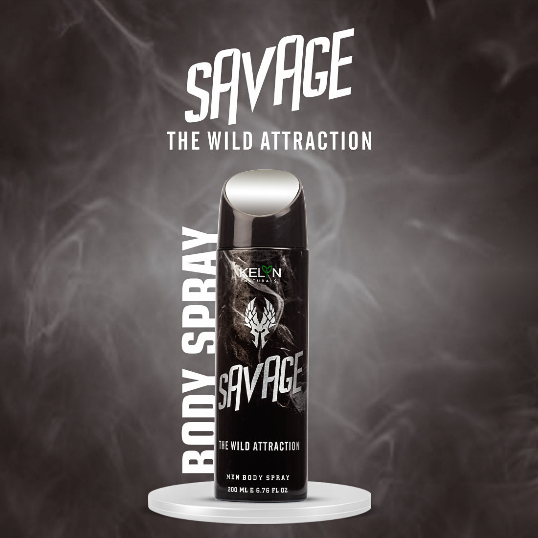 Savage, Bare Deodorant for Men Body Spray (Pack of 2) 200 ml each